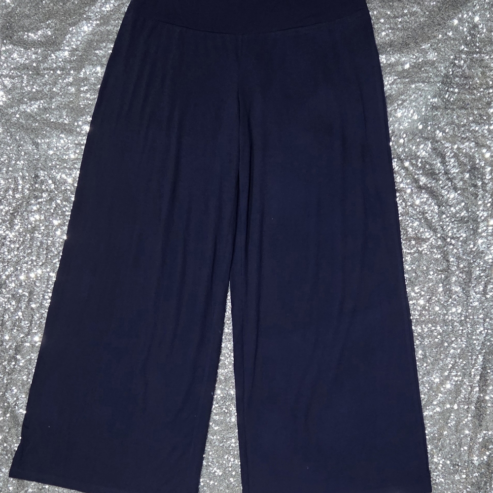 Cato Midnight Blue Wide-Leg Pants